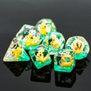 Lot de 7 dés résine gamme Insert - en boite - Canard