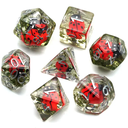 Lot de 7 dés résine gamme Insert - en boite - Coccinelle