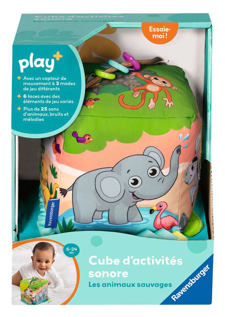 Cube d'activités sonore: les animaux sauvages