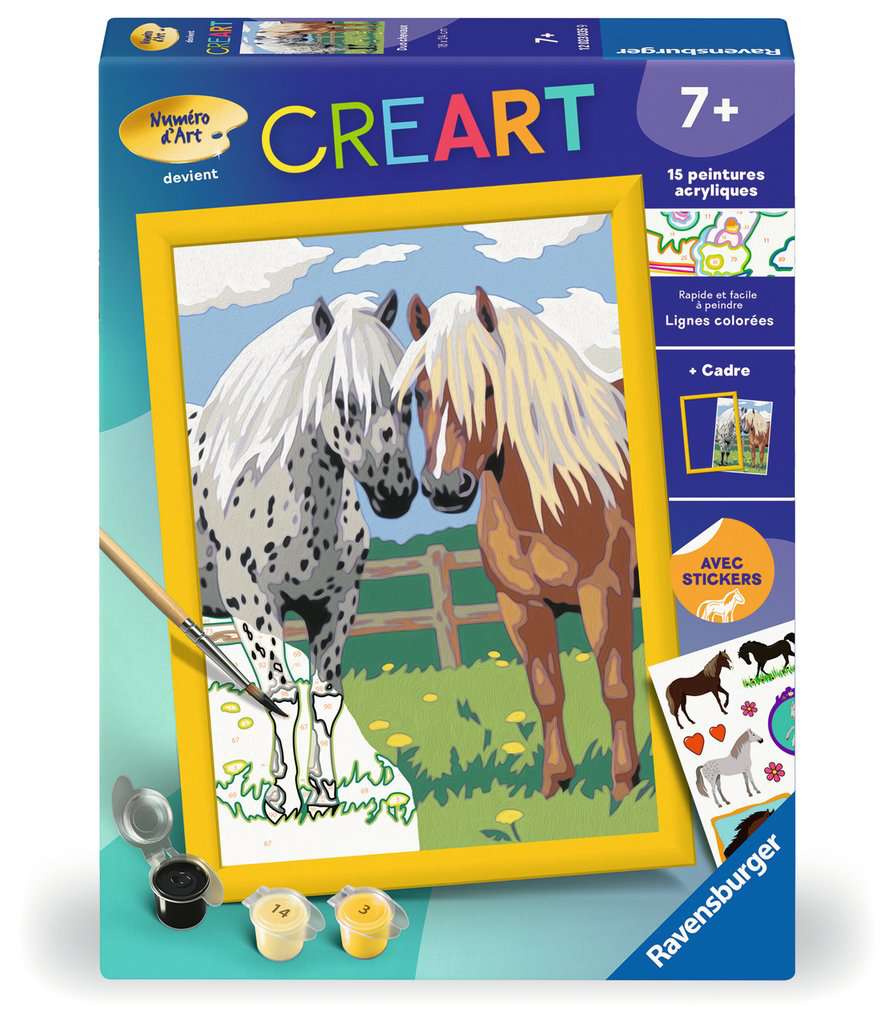 CreArt Kids - 18x24cm - Duo chevaux