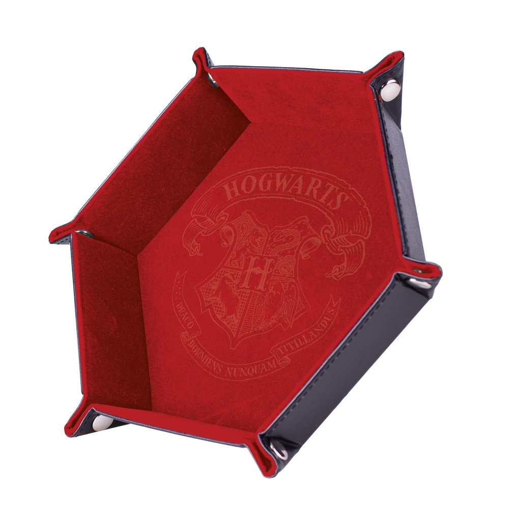 [EFHP01] Piste de dés - Poudlard Rouge 19 x 19 cm - Cuir et velours