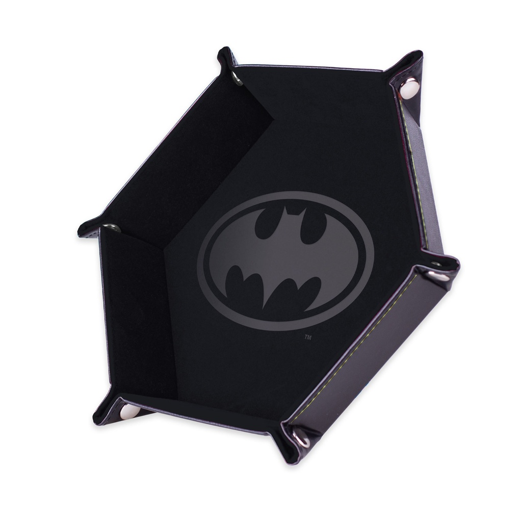 [EFDC01] Piste de dés - Batman - Noire - 19 x 19 cm - Cuir et velours