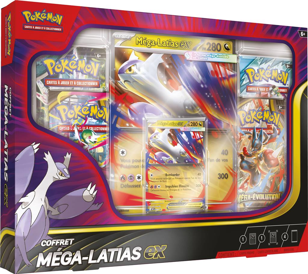Pokémon : coffret Méga-Latias (4 boosters) 