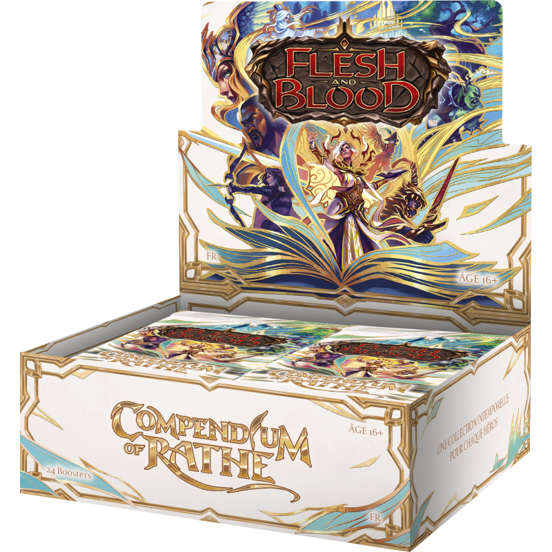 Flesh and Blood : Compendium of Rathe Display FR (24 boosters) + Carte "Pursuit of Knowledge"