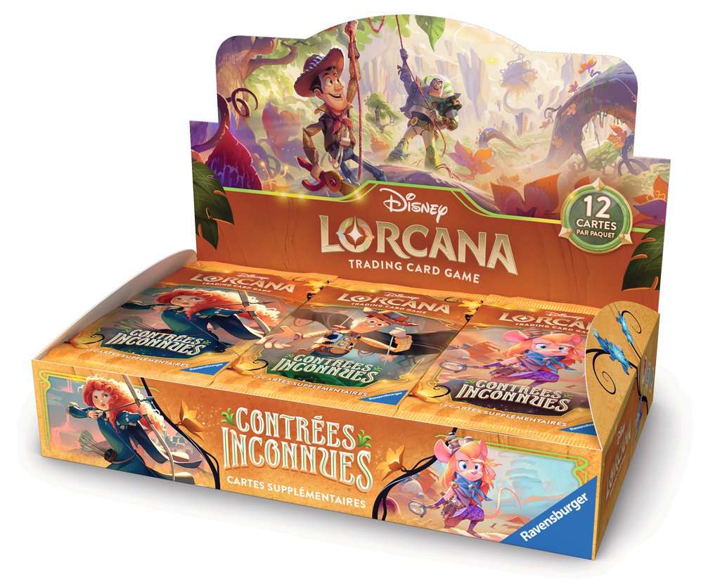 [11.098.889] Disney Lorcana set 12 - Contrées Inconnues : Display (24 Boosters) + carte "Flèche Parr" offerte