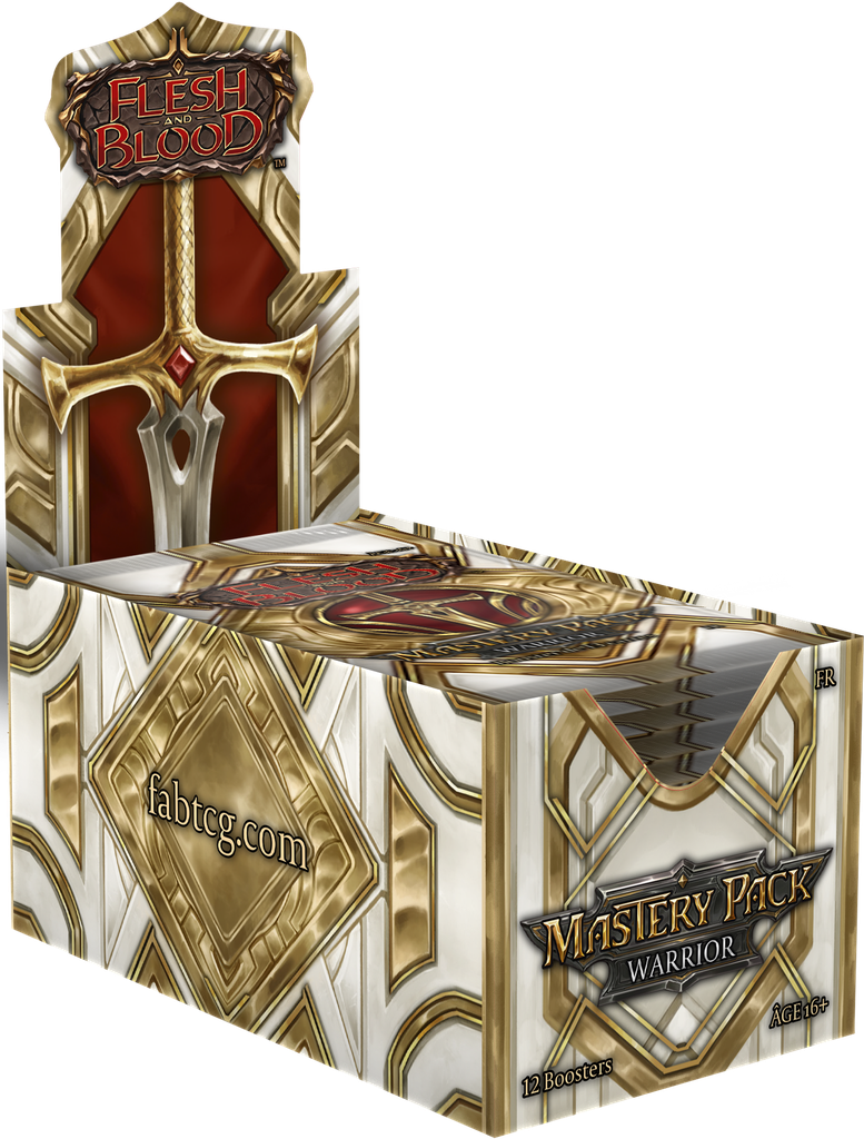 Flesh and Blood : Mastery Pack Guerrier - Display FR (12 boosters) + carte héroïne jeune foil "Hala" ou "Dorinthea" offerte