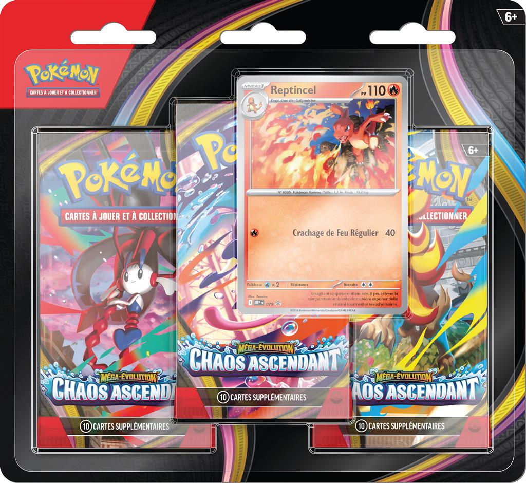 [3PACK01ME04] Pokémon ME04 - Chaos Ascendant : Pack 3 boosters