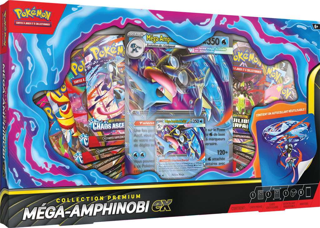 Pokémon : Coffret Premium Mega-Emphinobi-Ex (8 boosters)