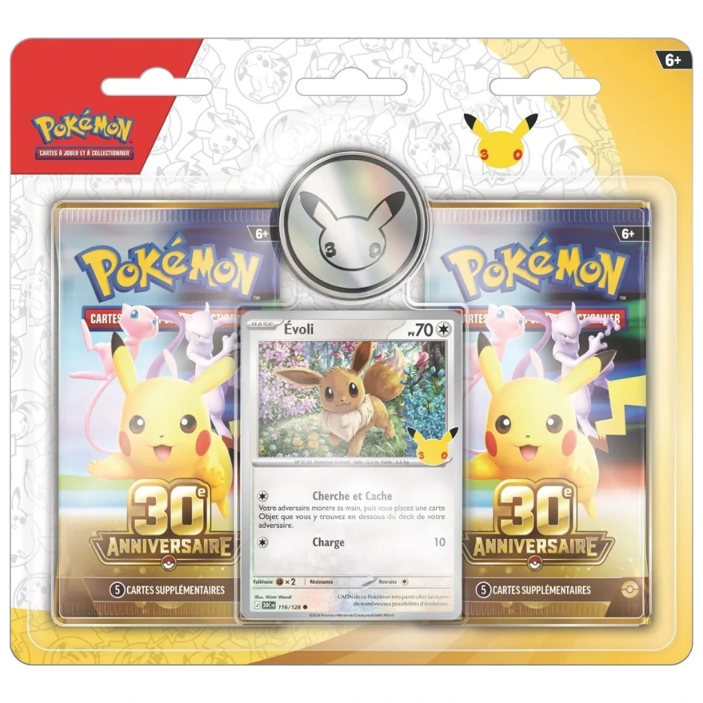 [POKTYA2PACK] Pokémon - 30ème anniversaire : Pack 2 boosters Évoli
