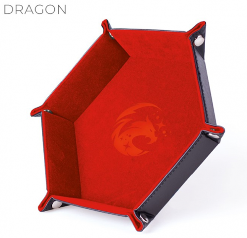 [611550] Dragon Flamboyant - Cuir et Velours - Rouge
