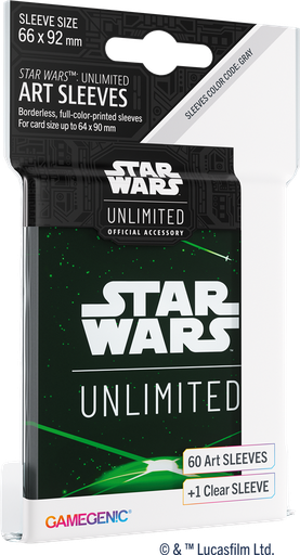 [GGS15055ML] GG : Star Wars Unlimited Art Sleeves : Card Back Green