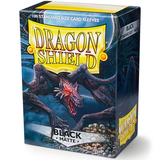 [AT-11002] Dragon Shield - Standard Sleeves - Matte Black (x100)