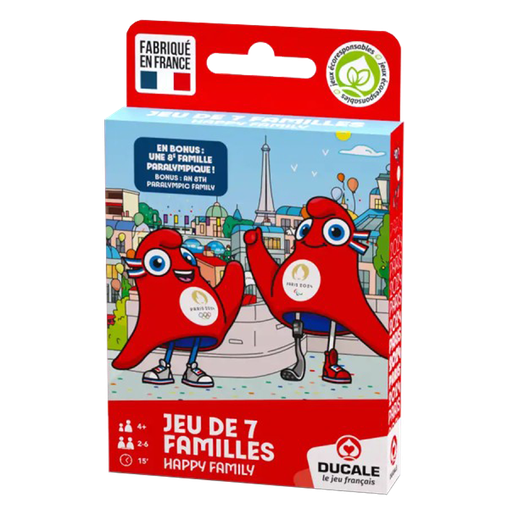 [PIX1511] Jeu de 7 Familles mascottes - JO Paris 2024