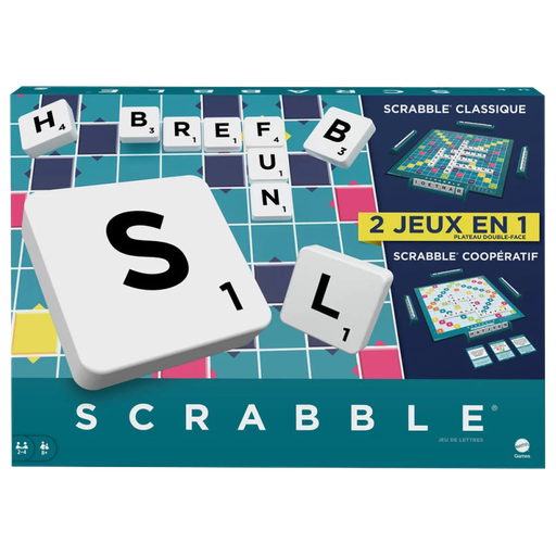 [PIX1630]  Scrabble Classique - 2 Jeux En 1 