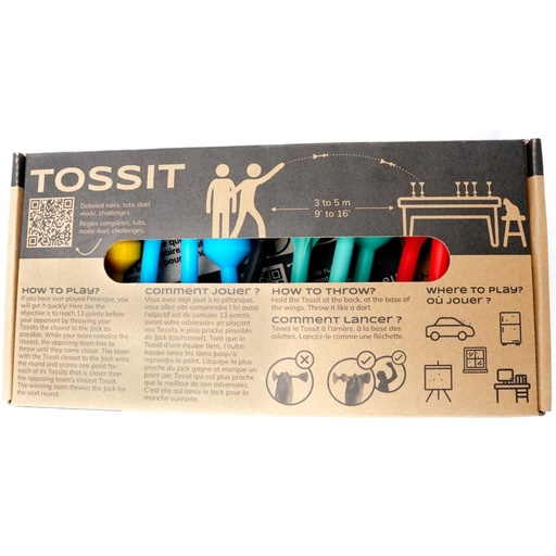 [TOSSRCBJ] Tossit Pack Famille : Rouge-Cyan-Bleu-Jaune