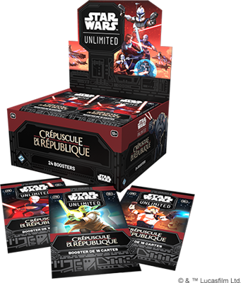 [FFGSWH0301FR] Star Wars Unlimited : Crépuscule de la République - Display FR (24 Boosters)