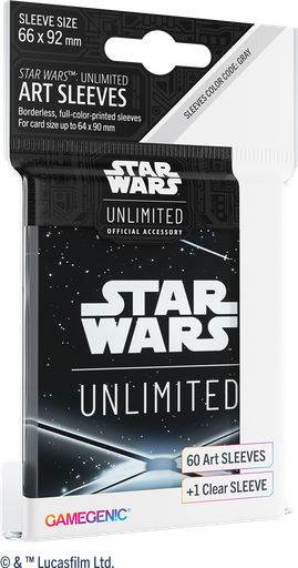 [GGS15064ML] GG : Star Wars Unlimited Art Sleeves : Card Back Black