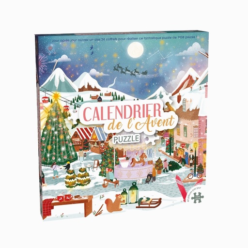 [MA011] Puzzle Calendrier Avent - Village Noël