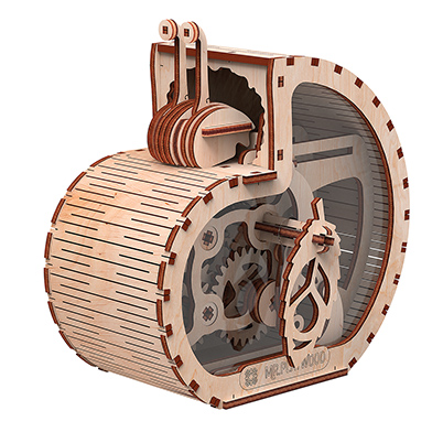 [PWESCS] Escargot S tirelire maquette 3D mobile en bois