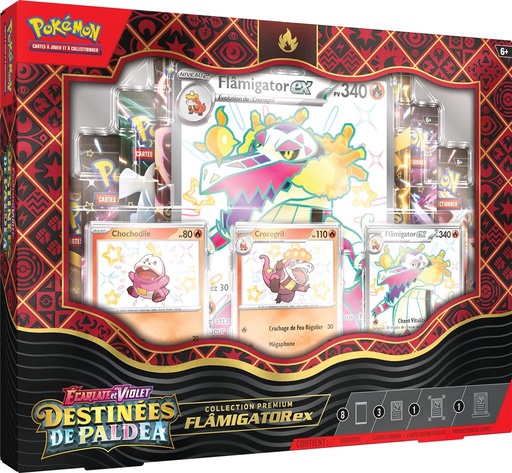 [POEV45UNI01-flamigator] Pokémon EV045 : Coffret Premium Flâmigator ex