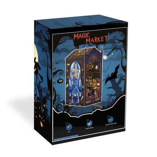 [612845] Book Nook - Magic Market (18,3 x 11 x 27 cm) avec mouvement et musique