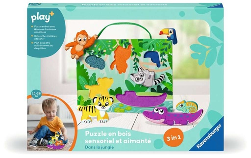 [12.034.017] Puzzle en bois sensoriel et aimant