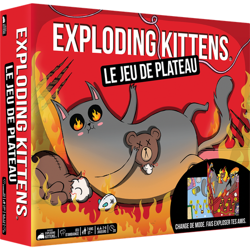 [EKIBG01FR] Exploding Kittens : Le jeu de plateau + jetons en plastiques