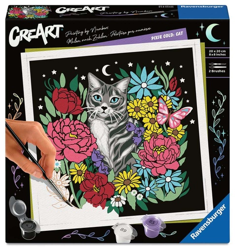 [00.025.855] CreArt - 20x20cm - Cat / Chat - Pixie Cold: Cat
