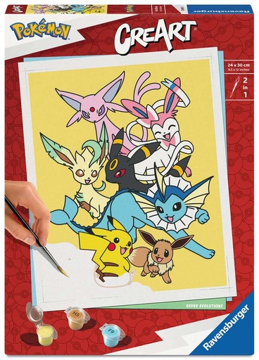 [00.025.897] CreArt - 24x30cm - Pikachu & Evoli