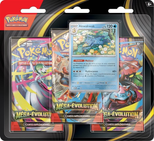 [3PACK01EV11] Pokémon ME01 - Méga-Évolution : Tripack (pack 3 boosters)