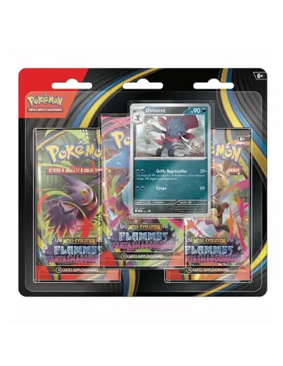 [3PACK01EV12] Pokémon ME02 - Flammes Fantasmagoriques : pack 3 boosters 