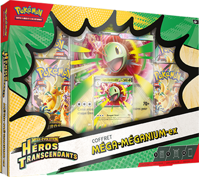 [POMES01AVR-meganium] Pokémon ME2.5 - Héros Transcendants : Coffret Poster Méga-Méganium-Ex) (4 boosters)